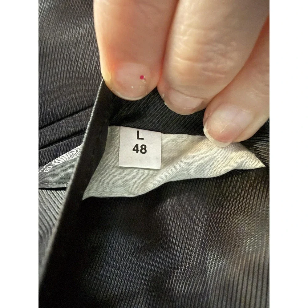 Stafford Suit Mens 48L 44x34 Gray Wool Pinstripe 2 Piece Jacket‎ Pants Classic